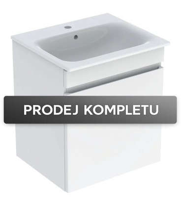 Geberit Renova Plan 501.915.01.1 bílá lesklá + umyvadlo 500.640.01.8 KeraTect